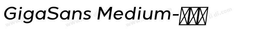 GigaSans Medium字体转换